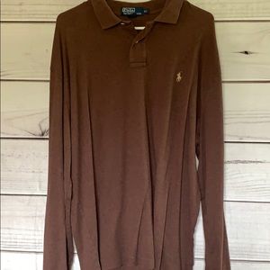Ralph Lauren brown long sleeve shirt